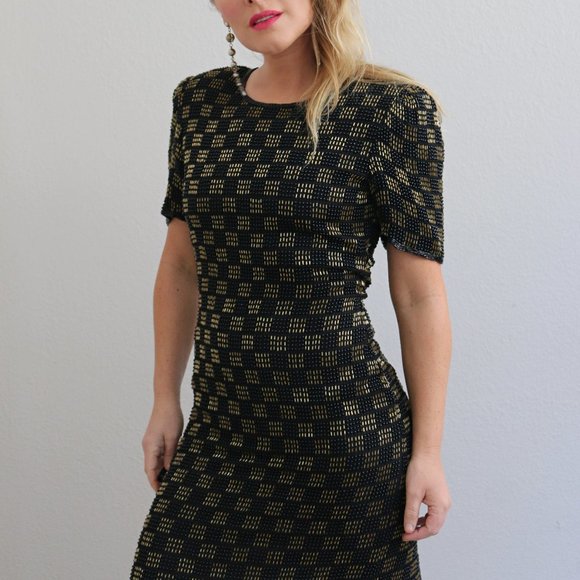 1990's Mark & John by Gopal Evening Dress //  Women's Size Extra Small to Small - Picture 3 of 7